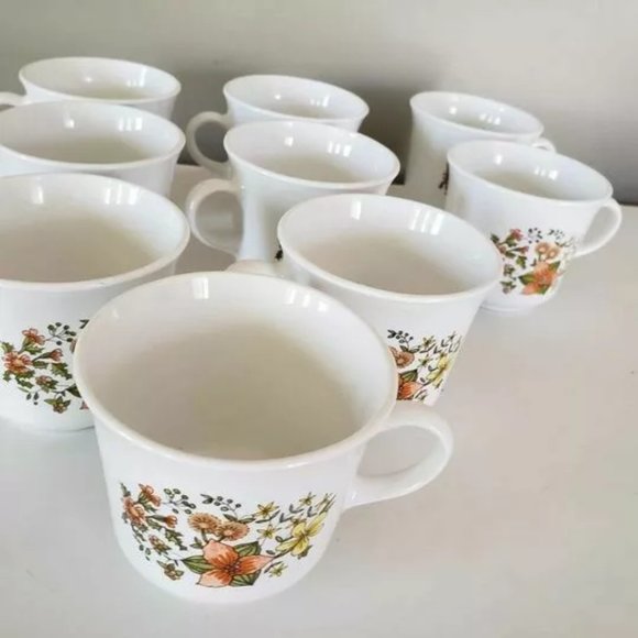 1970's 9 vintage Corelle mugs Indian Summer - Picture 2 of 5